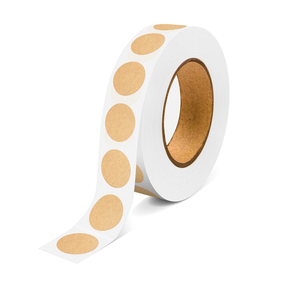 2337 1/2 Inch Small Round Kraft Paper Sticker Dots,1000 Pcs Circle Color